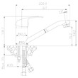 Смеситель одноручный (35 мм) для умывальника с поворотным изливом 163 мм, хром ROSSINKA Y35-22