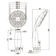 Лейка душевая круглая 1 функц., хром, LEMARK LM8001C