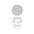 Трап вертикальный 110 нерж. решетка 150х150 регулируемый (TQ1712) СУХОЙ ЗАТВОР